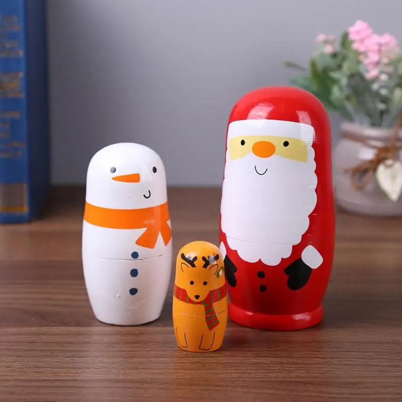 6 шт./компл. новинка деревянная матрешка набор кукол ручная роспись Декор русские