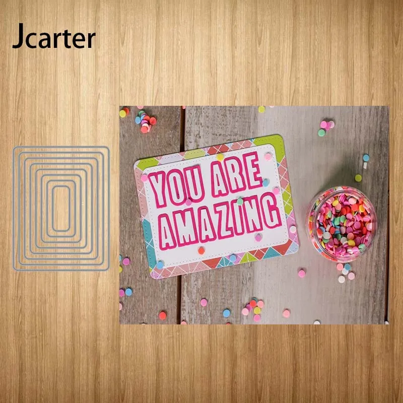 

Multiple Rectangle Background Metal Cutting Dies Craft Cut Die Stencil Scrapbooking Handmade Paper Make Album Model Punch Blade