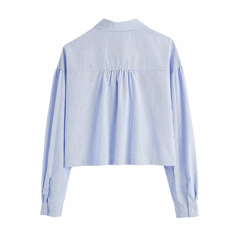 

HWLZLTZHT Women 2021 Fashion Loose Poplin Blouses Vintage Long Sleeve Button-up Female Shirts Blusas Chic Tops