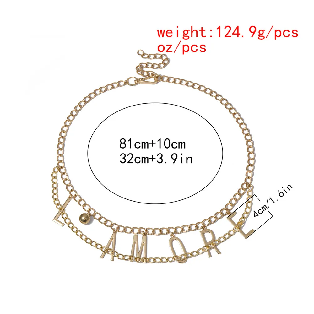 Соблазнительная металлическая многослойная цепочка для тела женщин модная
