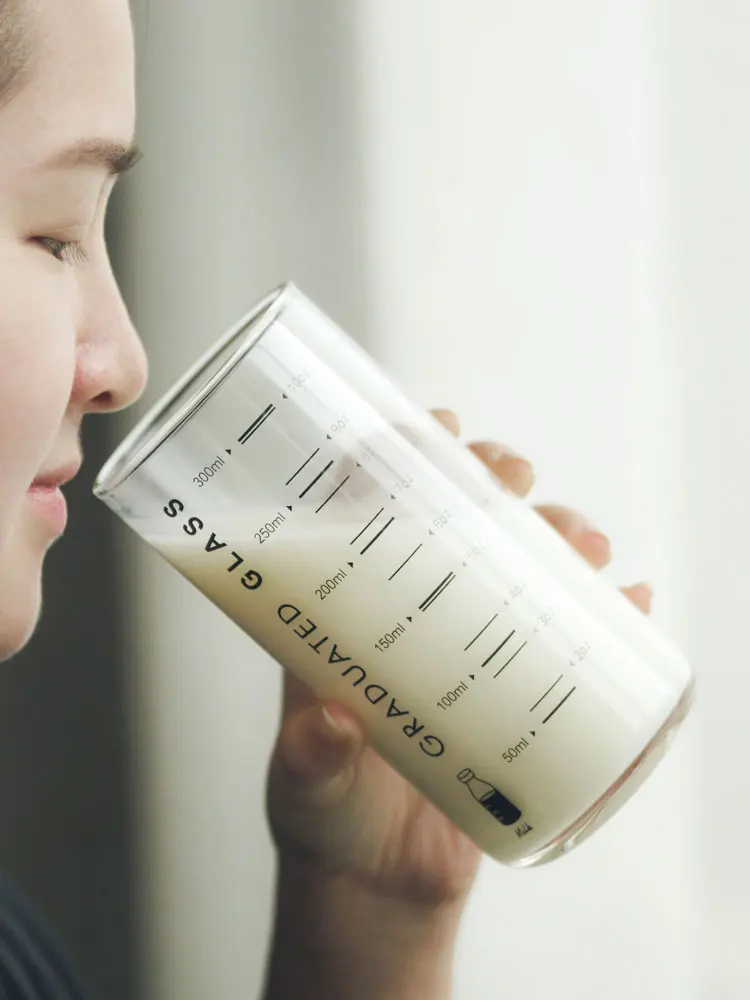 Градуированный Стекло плетень бутылка многоразового использования молоко