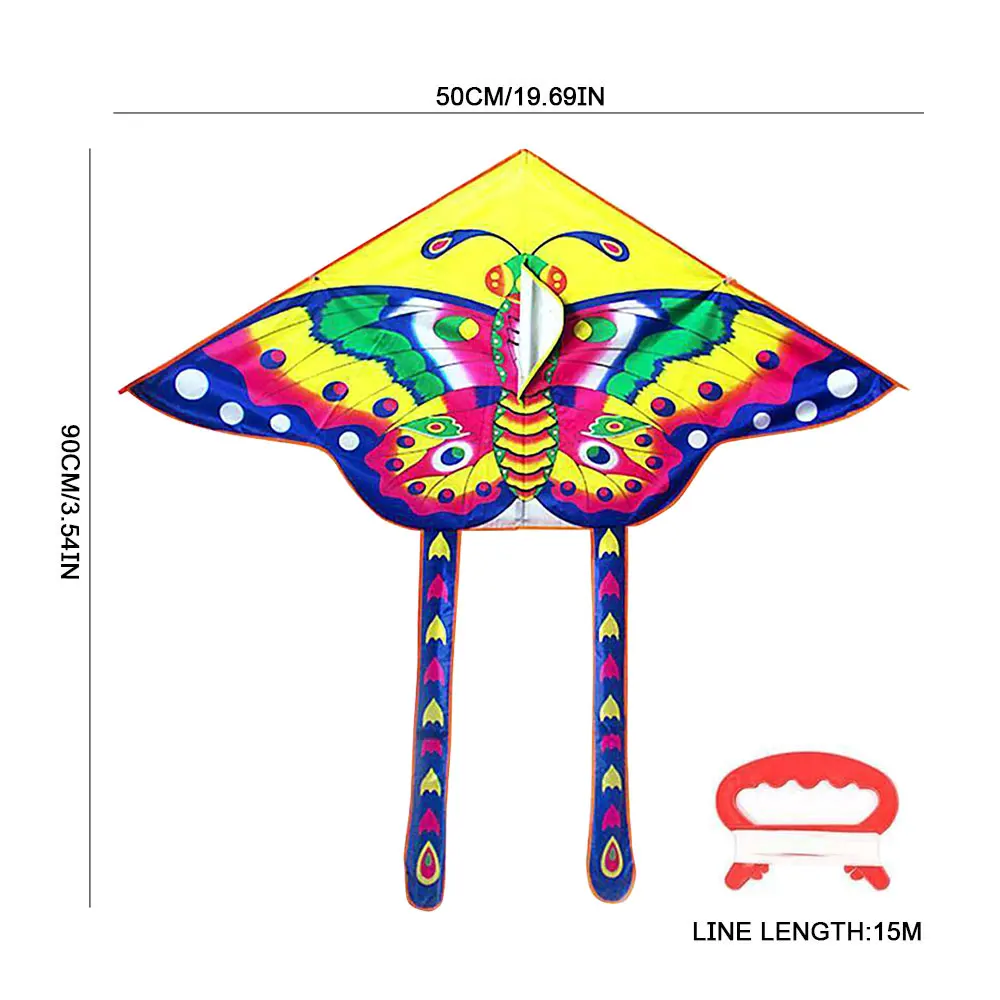 

Colorful Kite Long Tail Nylon Outdoor Kites Flying Toys For Children Kids Kite Surf With 30m Kite Line High Quality