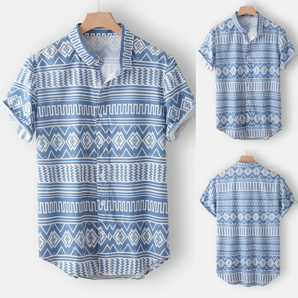 Рубашка мужская однотонная с отложным воротником модная офисная блузка