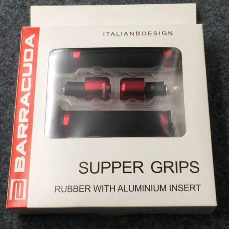 

Universal High-end Motorcycle Handle Bar Grips Black/Chrome Motor Throttle Handle Grips Gel with Tail Block for Harley Sportster