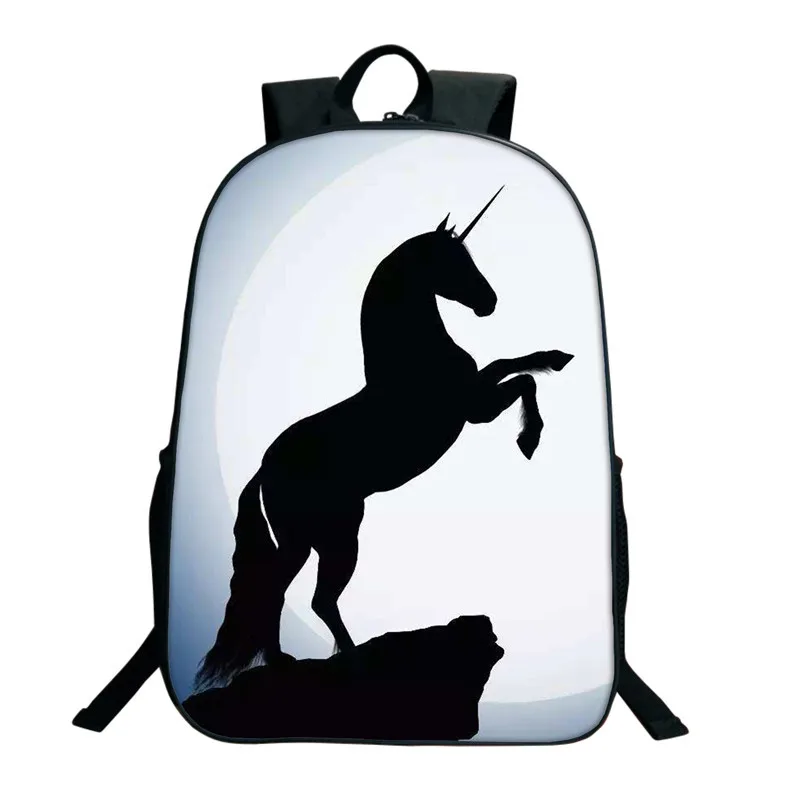 Детский портфель с объемным принтом единорога для девочек школьный рюкзак