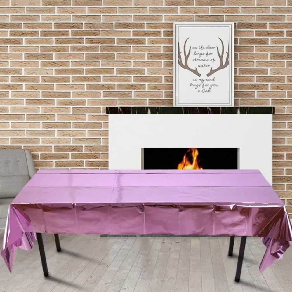 Блестящая скатерть с блестками прямоугольная розовое золото/искусственная кожа