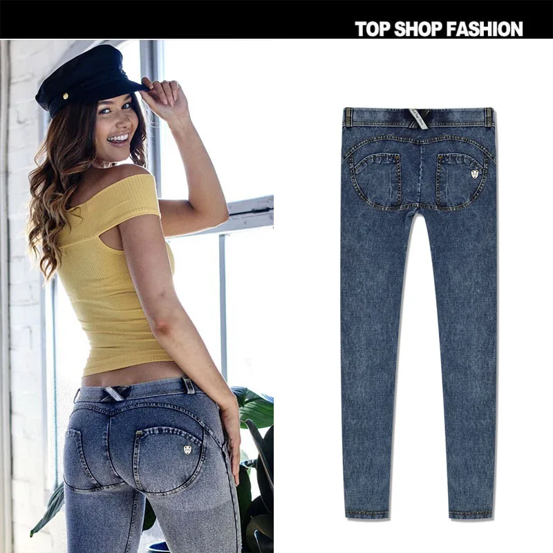 

2020, New, Spring And Autumn, Denim Trousers, Women'S, Low Waist Jeans, Hip-Lifting Jeans, Stretch Jeans