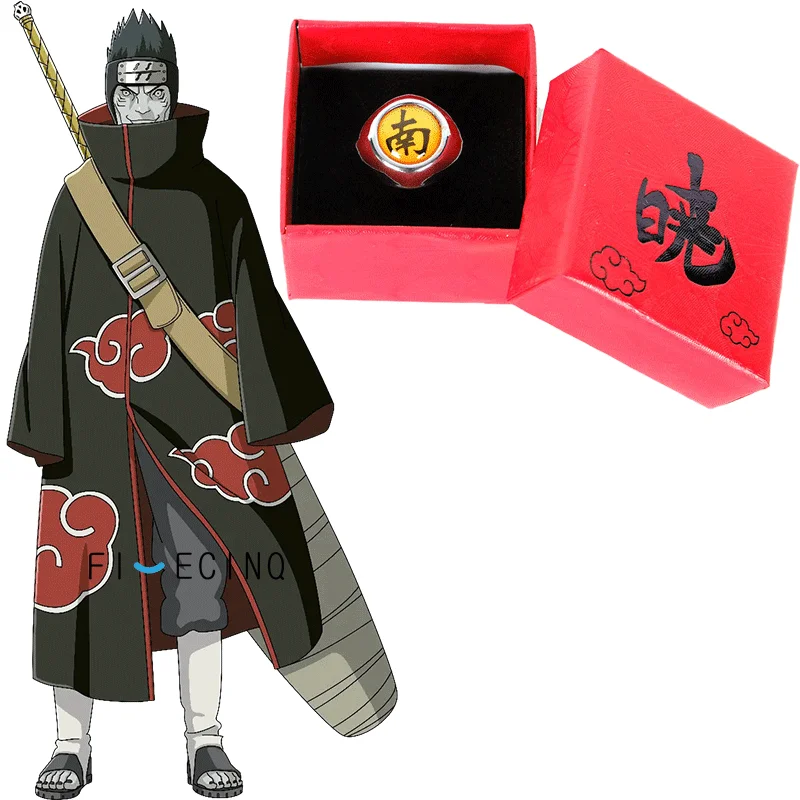 Hoshigaki Kisame кольцо с красной коробкой Akatsuki Metal|Реквизит для костюмов| |