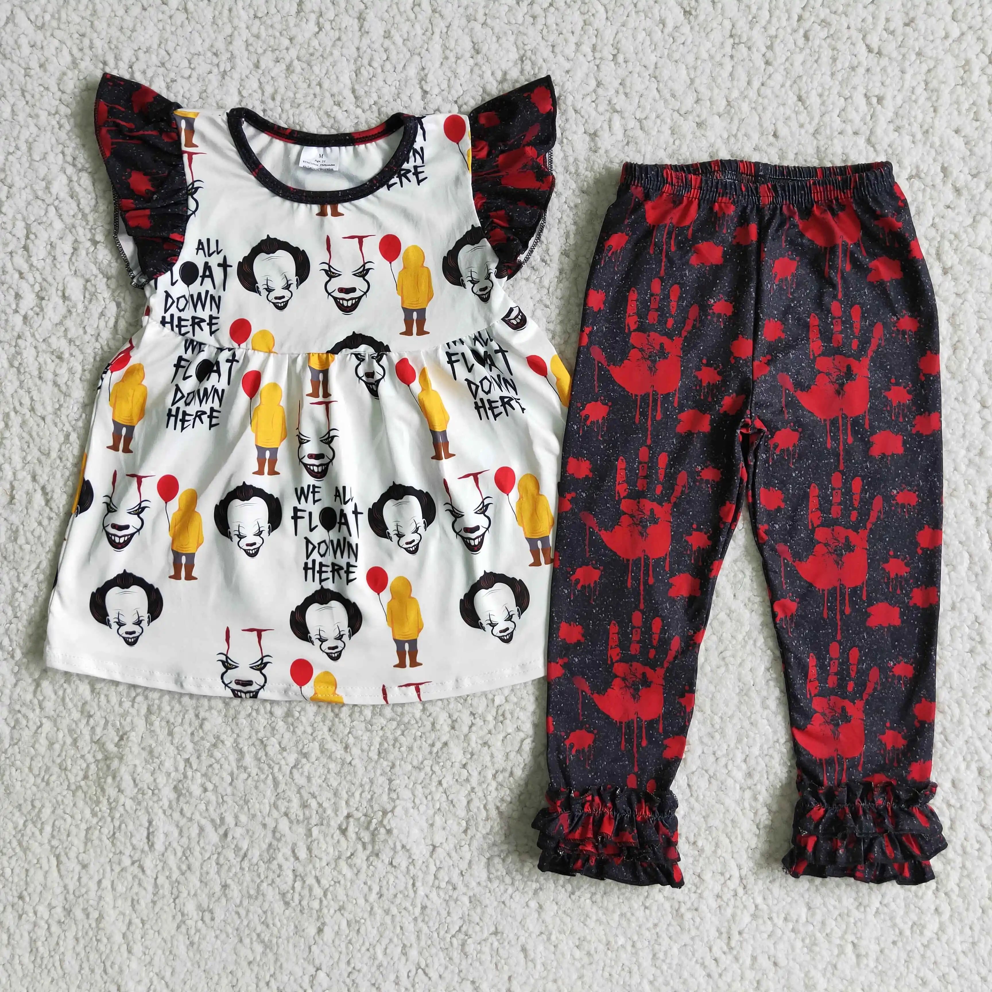 

Baby Boutique Clothing Print Short-Sleeved Suit Stock Children Clothes