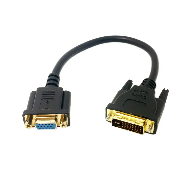Analog DVI 24+5 Male to VGA Female Monitor Converter adapter Cable 20cm Black dvi vga adaptor | Компьютеры и офис