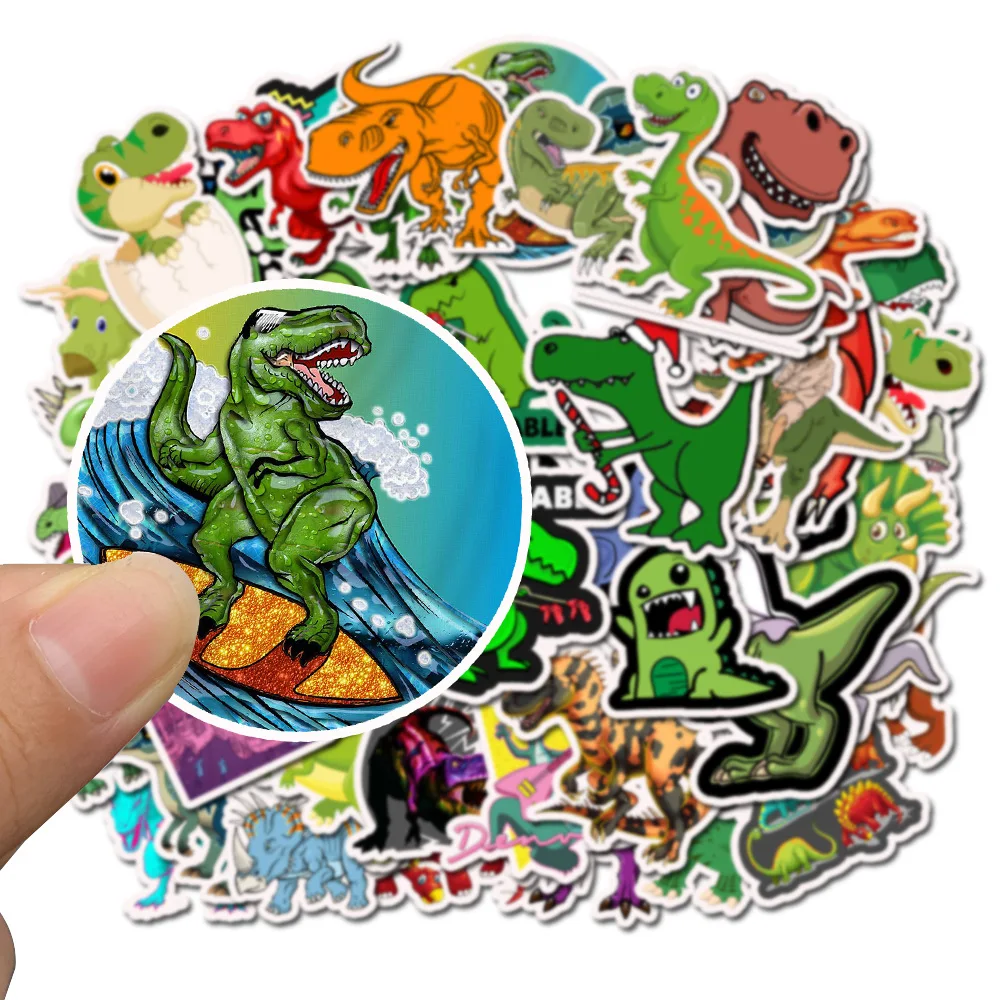 

10/30/50PCS cute little dinosaur children sticker suitcase laptop skateboard computer waterproof graffiti decoration wholesale