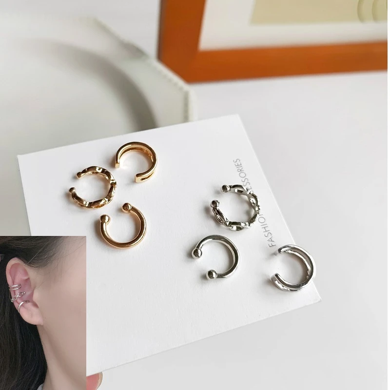

C Shape Street Snap Ear Cuffs for Women Fashion Fake Earrings Aesthetic Jewelry
