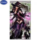 Алмазная вышивка Кот ведьмы на Хэллоуин, мозаика сексуальная женщина, мультяшный рисунок, полноразмерная вышивка