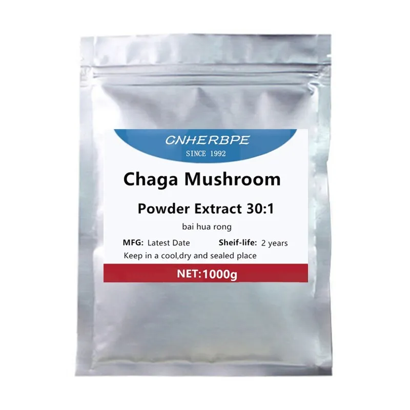 

50g-1000g Natural And High quality Chaga Mushroom 30:1 extract powder,Bai Hua Rong,Free Shipping