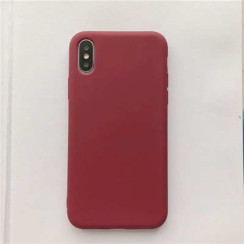 NEW Solid Color Silicone Couples Cases For iphone XR X XS Max 6 6S 7 8 Plus Cute Candy Soft Simple Fashion Phone Case |