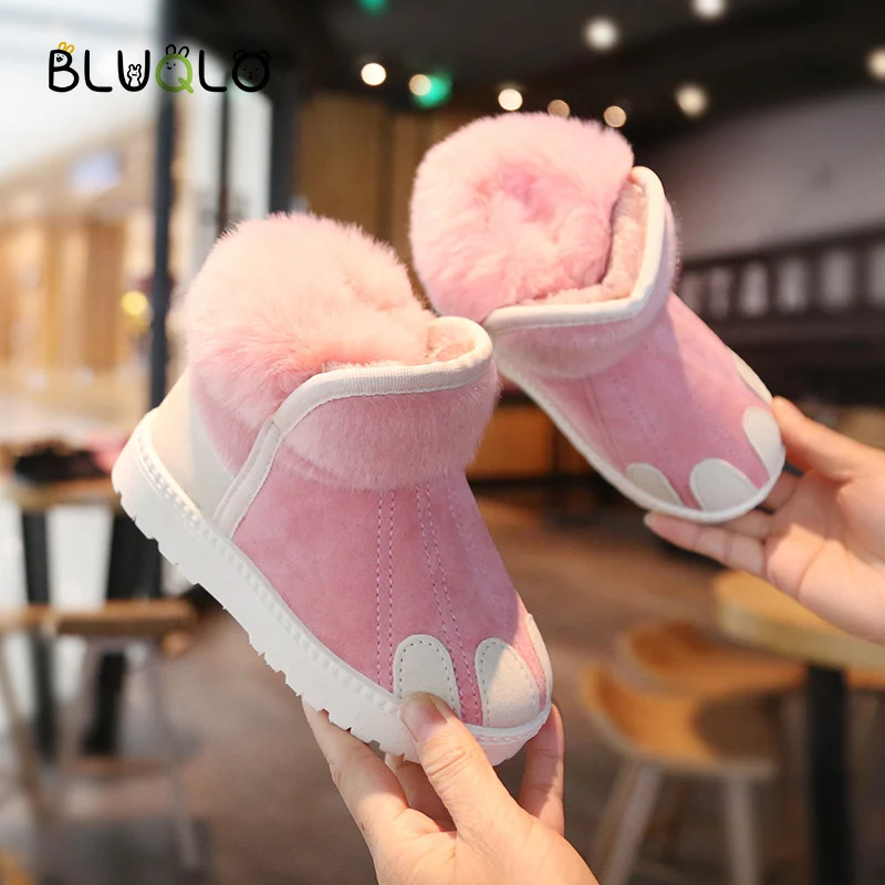 Детская обувь зимние ботинки новинка 2021 зимняя для маленьких девочек толстая