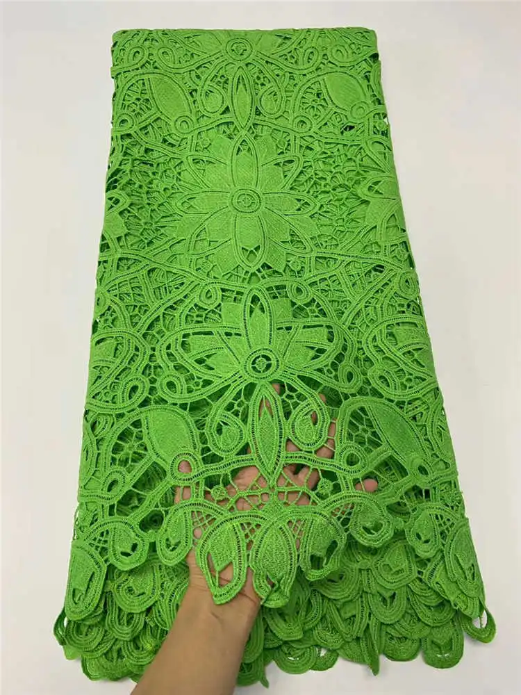 

Very soft hot sales high quality 2020latest African Guipure cord Lace Fabric For Nigerian Party Dresses 5yds/pcs