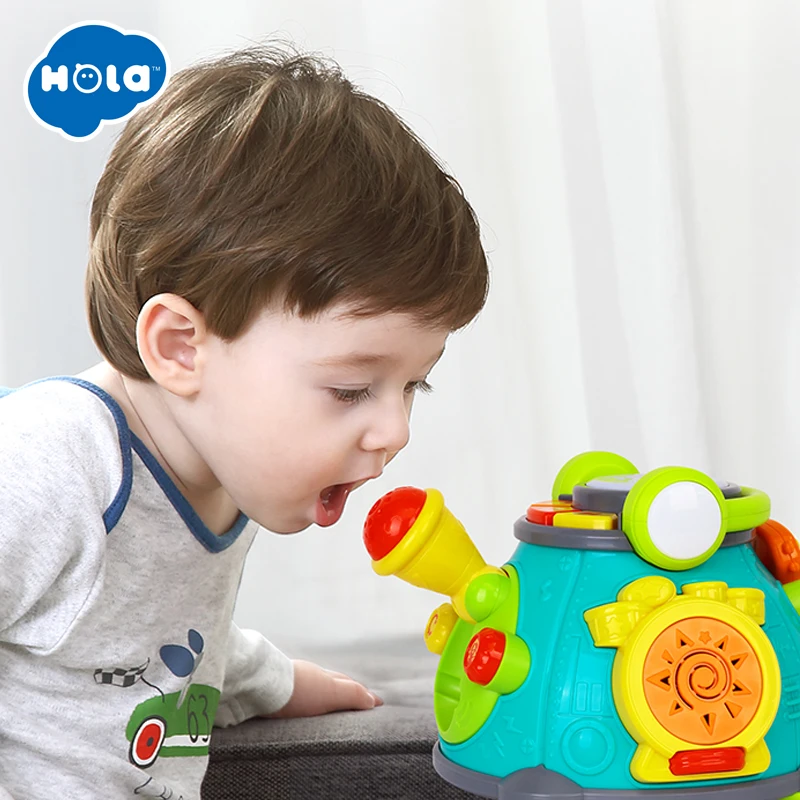 HOLA TOYS 3119 Детский Музыкальный барабан игрушки Обучающие развития музыкальная