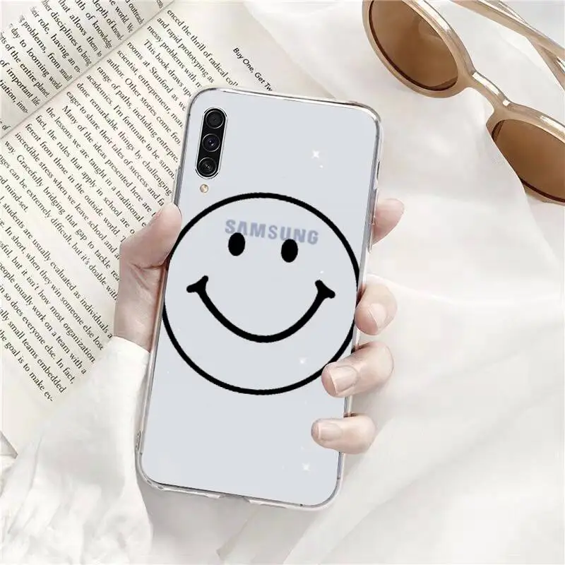 

cute smiley expression Phone Case Transparent for Samsung S9 s10 s20 Huawei honor P20 P30 P40 xiao mi note mi 8 9 pro lite plus