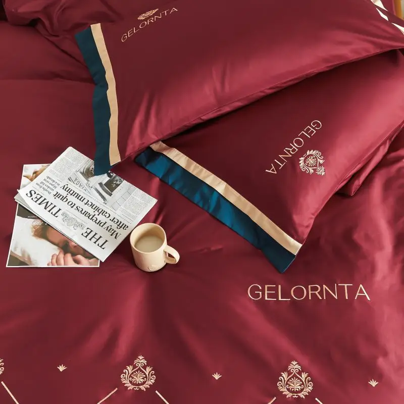 Комплект постельного белья из 4 предметов постельное белье египетского хлопка