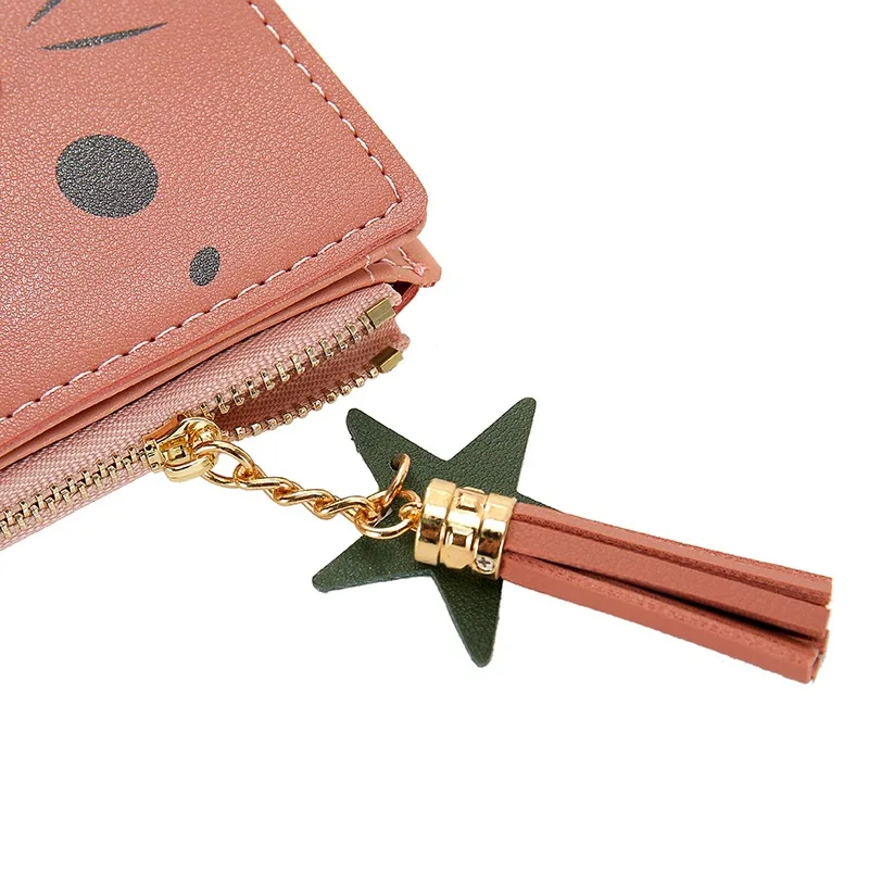 

2020 Fashion Women Cute Animal Cat Wallet Zipper Girl Coin Purse Card Holder Wallet Female Small Bag Mini Pouch