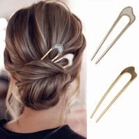 vintage gold silver metal hair sticks hairpin ethnic elegant alloy u shape hair stick pins retro bride women hair accessories