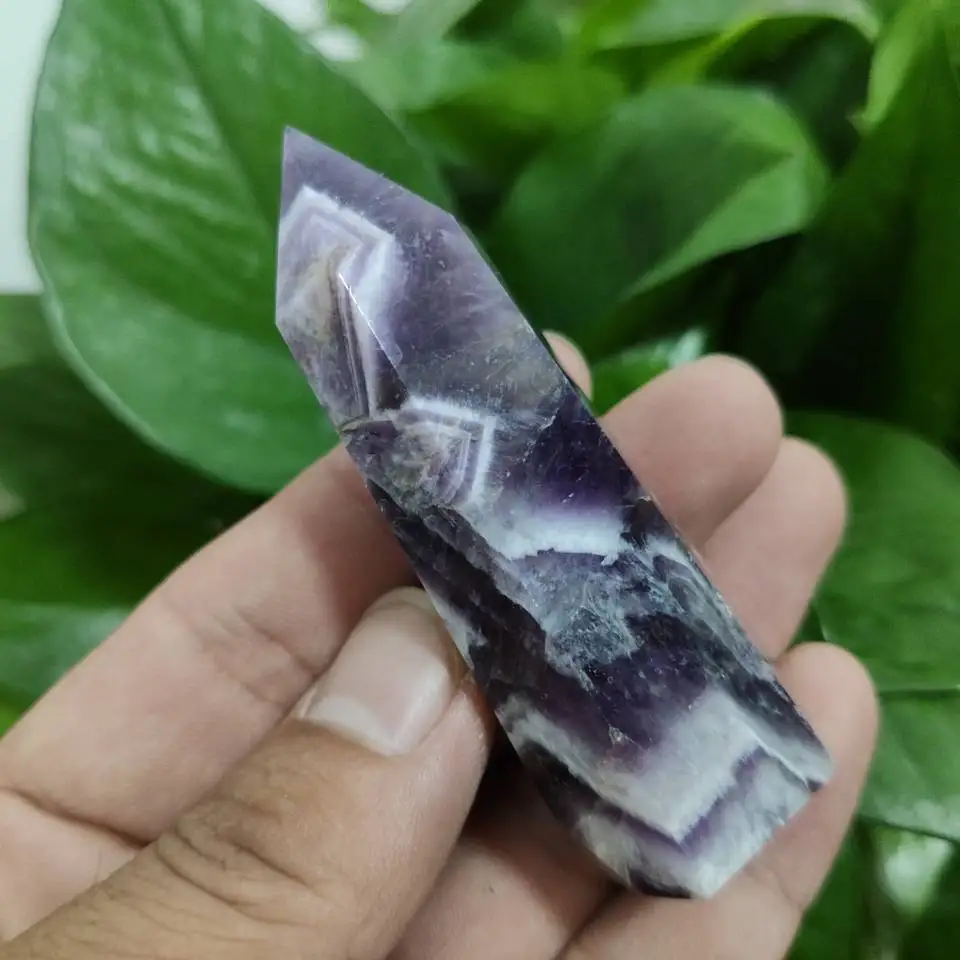 1pcs 55g NATURAL Dream Amethyst QUARTZ CRYSTAL WAND POINT HEALING | Дом и сад