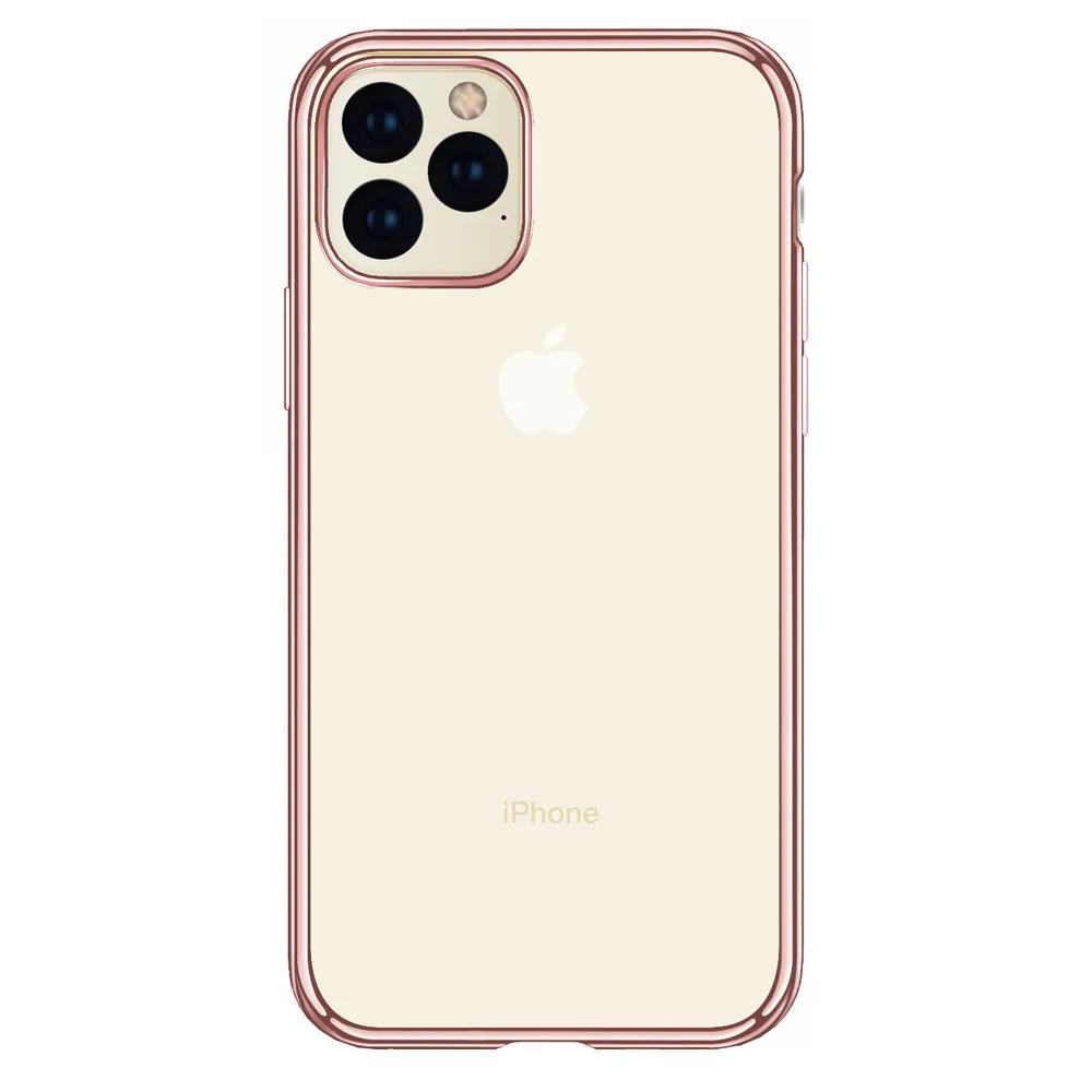 Rose gold Ультра Тонкий Модный мягкий силиконовый прозрачный чехол для телефона для iPhone 11 Pro Max 3D лазерное покрытие Роскошный чехол для iPhone 11 - Цвет: Rose gold