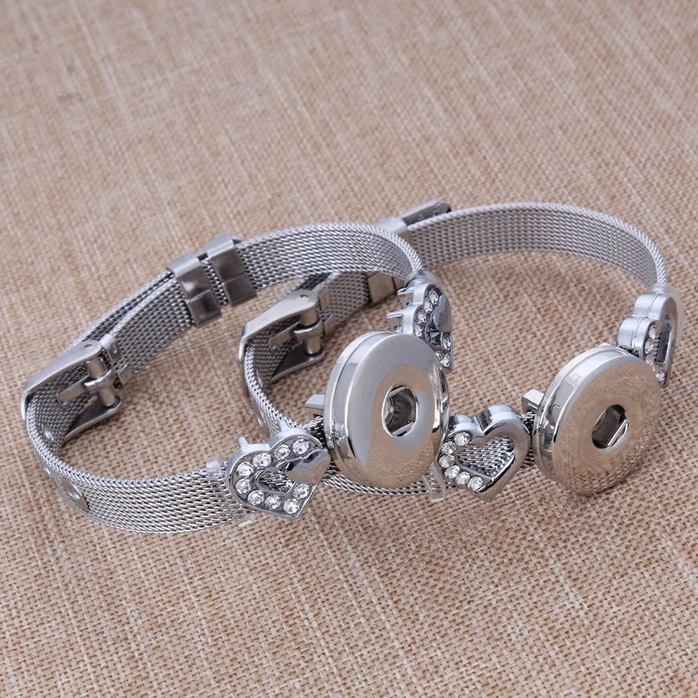 Женский браслет из нержавеющей стали с шармами 18 мм|bracelets for|snap bracelets for womensnap bracelet |
