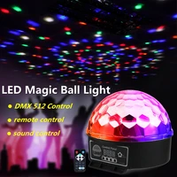 dmx512 remote control stage light led magic crystal ball lamp colorful disco light wedding party projector with voice control