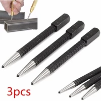 3pcsset power tool steel center punch automatic center pin set point metal wood scribe spring loaded marking tool starting hole