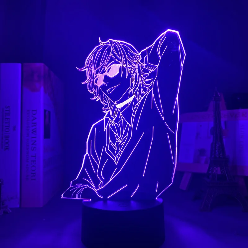 Acrylic 3d Lamp BL Anime Yarichin Bitch Club Yuri Ayato Light for Bed Room Decor Night | Лампы и освещение