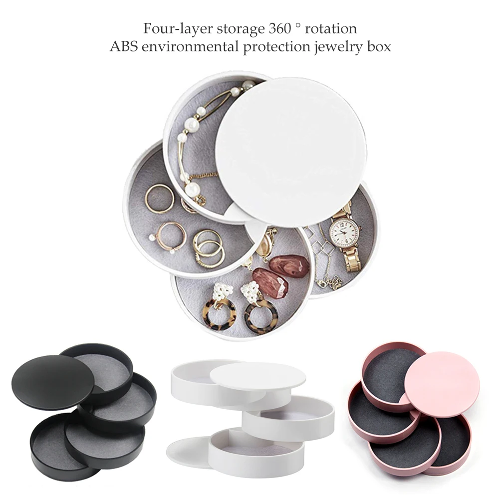 Органайзер для ювелирных изделий 4 уровневый коробка с Башней вращающимися