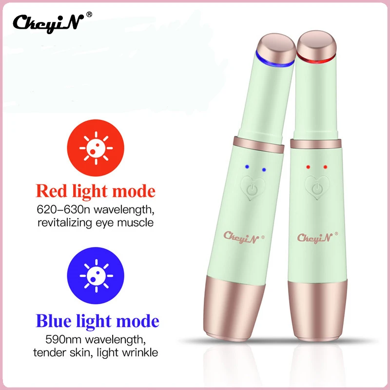 

CkeyIN Eye Massager Wand Ionic Pen Heat Sonic Vibration Relief Dark Circles Puffy Eyes Bag Rechargeable Facial Skin Care Beauty
