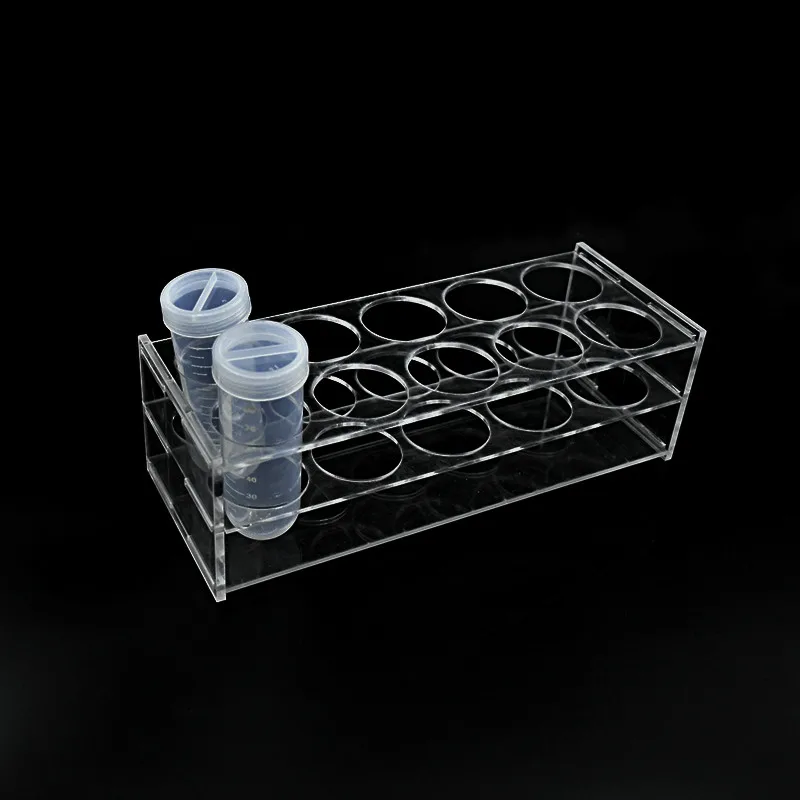 Plexiglass Rack For Centrifuge Tube 120ml Stand Place 10 Tubes Transparent Test Holder Diameter 45mm | Канцтовары для офиса и