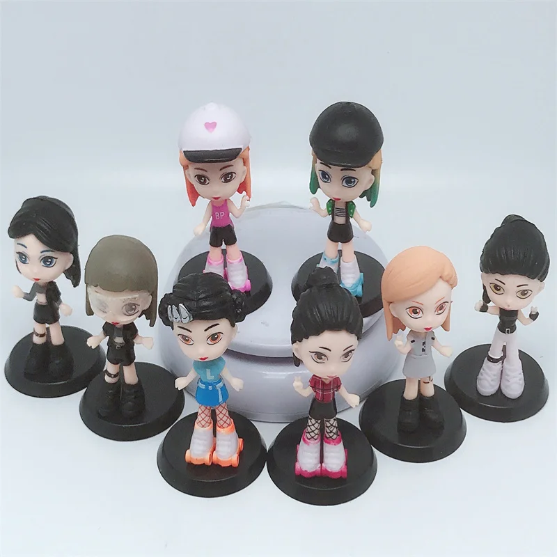 8 шт./компл. KPOP Корейская прекрасная звезда Лиза розовая Дженни изоо фигурка кукла