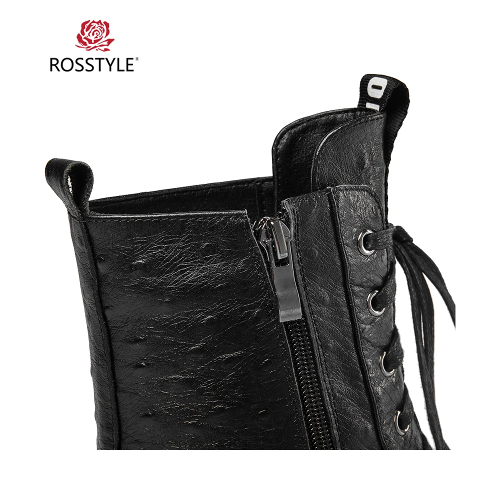 ROSSTYLE/модные женские ботильоны для верховой езды Роскошные туфли из натуральной
