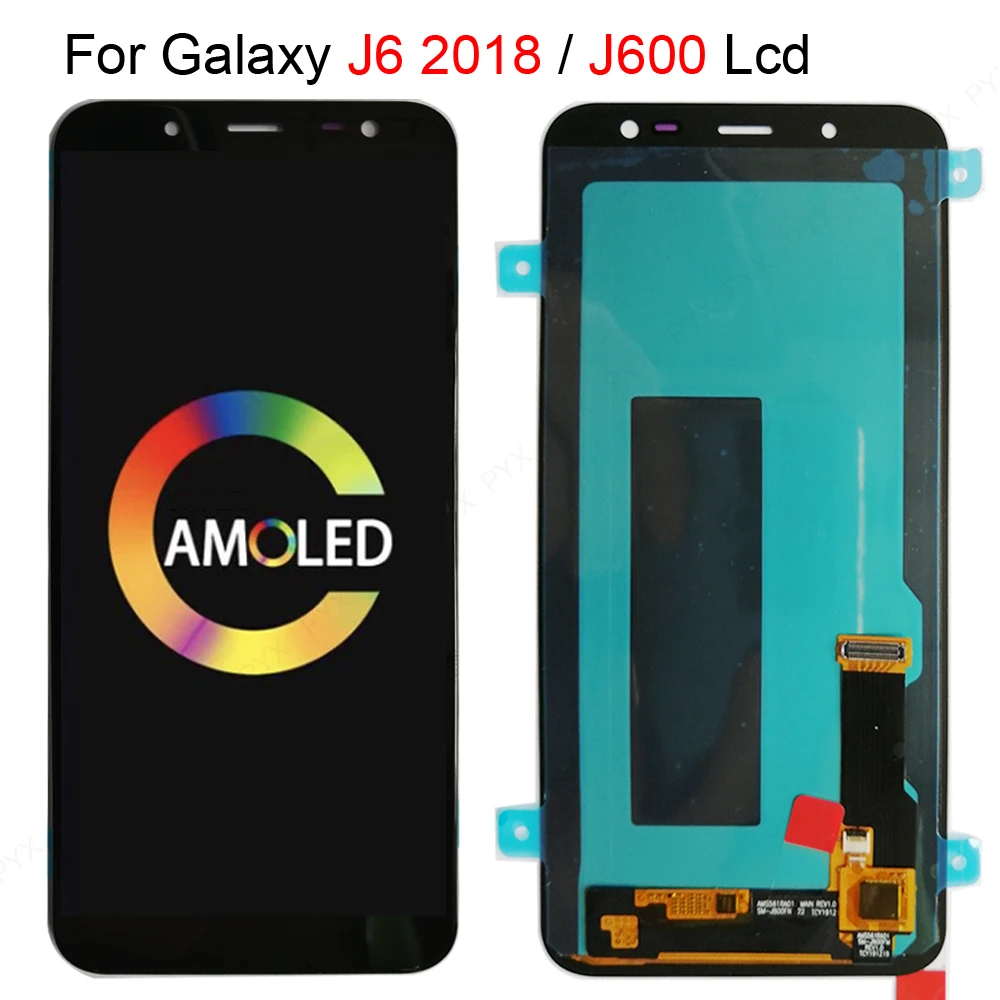 Черный ЖК дисплей TFT и AMOLED для SAMSUNG Galaxy J6 2018 J600F J600F/DS J600G/DS сенсорный экран с