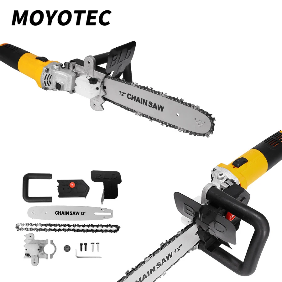 

MOYOTEC 3,5-дюймовый Электрический преобразователь цепной пилы, многофункциональный адаптер цепной пилы, электрический угловой шлифовальный с...