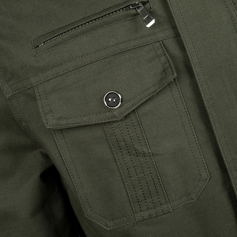 Куртка-бомбер мужская с несколькими карманами повседневная Молодежные куртки