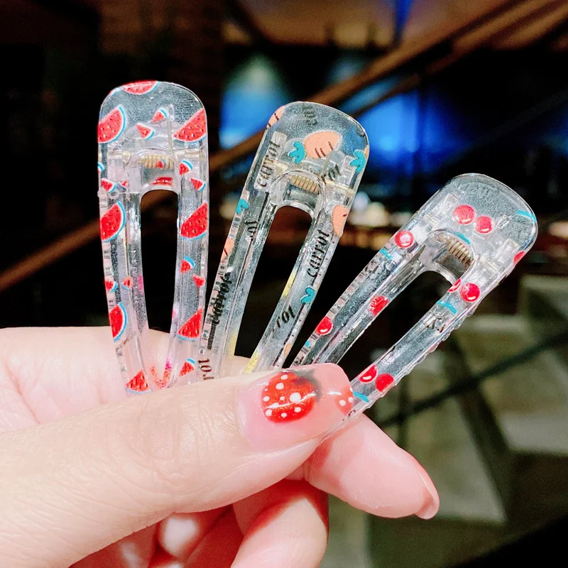 

Fruit Transparent Waterdrop Hair Clip Hairpins Girls Cute Cartoon Hair Clips Cute Cartoon Hairpin For Children Girl