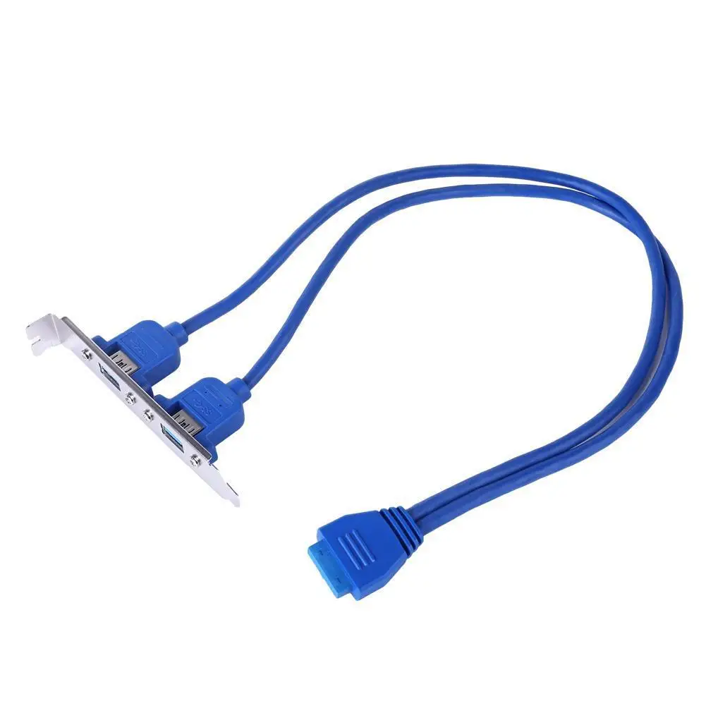 

Blue Motherboard Usb 3.0 20pin to Dual Usb3.0 Cable/usb3.0 Rear Chassis Baffle Cable 2-port Cable Adapter