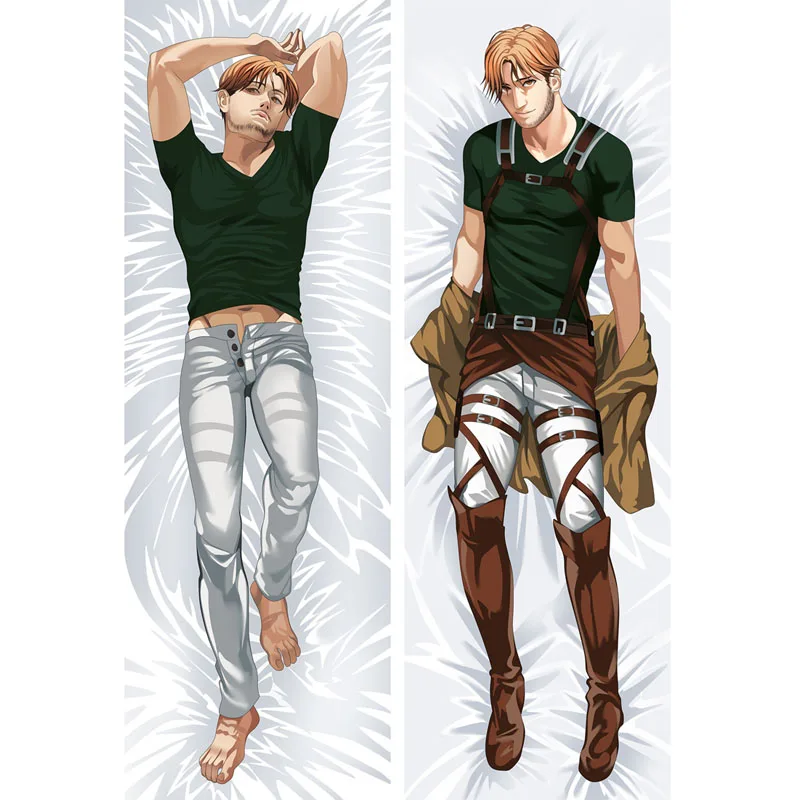 

Japan Anime Attack on Titan Dakimakura Mike Zacharias Cosplay Hugging Body Pillow Cover BL DIY Custom Gift Cushion Pillow Case