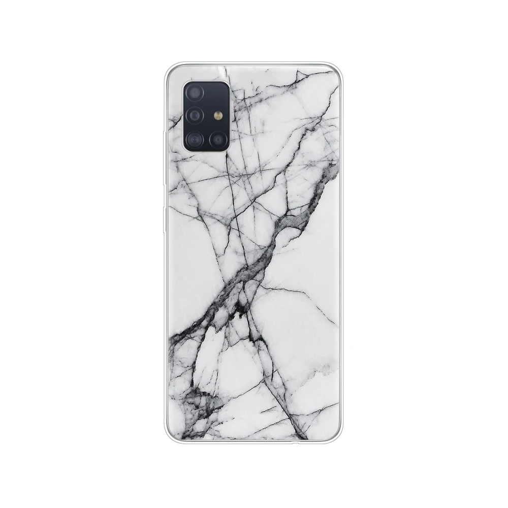 silicon phone cover case for samsung galaxy A51 A31 A41 A71 A01 A81 A91 A30S A20S A50S M30S M40S coque marble green stone | Мобильные