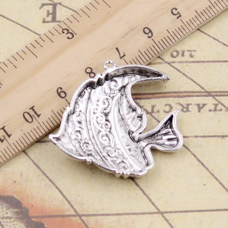 

10pcs Charms Goldfish Tropical Fish 35x36mm Tibetan Silver Color Pendants Antique Jewelry Making DIY Handmade Craft Pendant