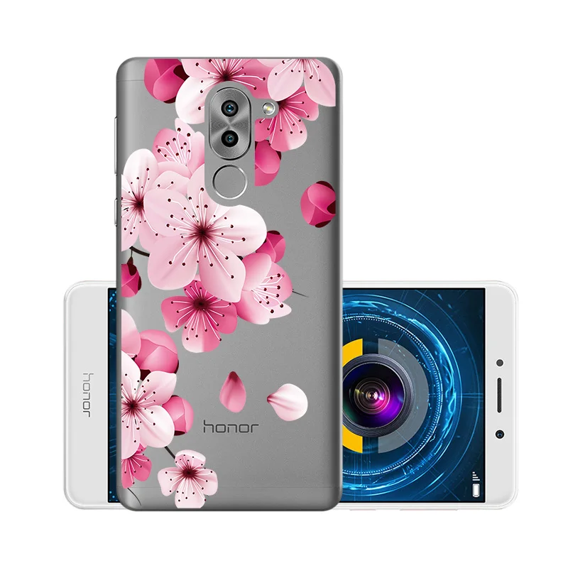 W048 Мягкий чехол из ТПУ, чехлы для huawei Honor 6X, силиконовый прозрачный чехол для huawei GR5, BLL-L21 BLN-AL10 Honor6X mate 9 Lite - Цвет: W048