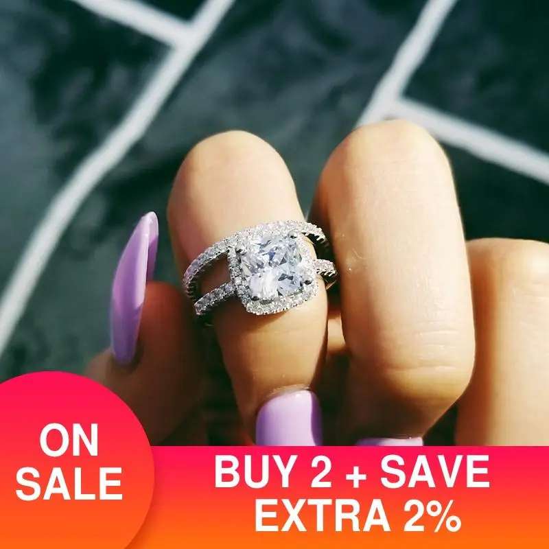 Женский комплект обручальных колец обручальные кольца из стерлингового серебра