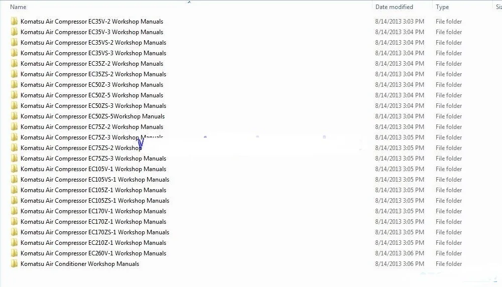 Комацу воздушный компрессор и кондиционер руководство мастерской (все) |