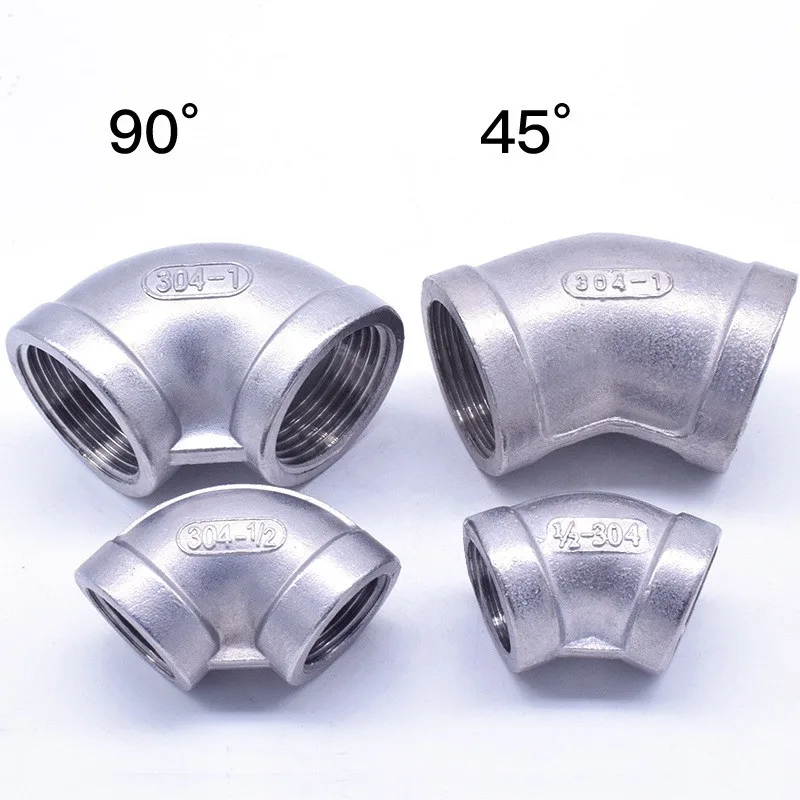 

1PCS 304 Stainless steel Hose Connector Pipe fittings 45 Degree/90 Degree Female