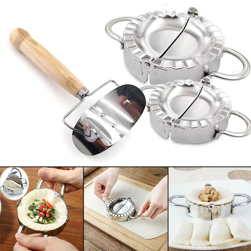 

Stainless Steel Dumpling Mold Dumpling Wrapper Cutter Making Machine Cooking Pastry Dumpling Maker Tools Hand Operated Tools